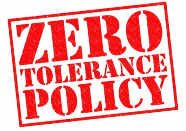 Zero Tolerance Policy Image Hammond Lumber Company 7668